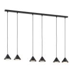 Emibig Colgante De Luz Elit Acero Negro | Apta para 6x GX53 - Max 12W