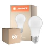 Multipack 6x Ledvance Classic LED E27 Pera Mate 8.8W 806lm - 827 Luz muy Cálida | Regulable - Reemplazo 60W