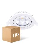 Multipack 10x Noxion LED Ajustable Slim Spot Blanco 6W 550lm - 930 Luz Cálida | Recorte 75mm - IP54 - Mejor reproducción de color 