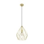 Eglo Colgante De Luz Carlton Acero Oro | IP20 - Apta para 1x E27 