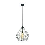 Eglo Colgante De Luz Carlton Acero Negro | IP20 - Apta para 1x E27 