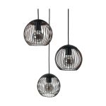 Eglo Colgante De Luz Almanzora Acero Negro Cobre | IP20 - Apta para 3x E27 