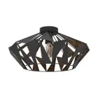 Eglo Luz de techo Carlton 6 Acero Negro Cobre | IP20 - Apta para 1x E27 